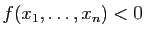 $ f(x_1,\dots,x_n)<0$