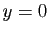 $ y=0$