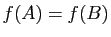 $ f(A)=f(B)$