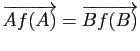 $ \overrightarrow{Af(A)}=\overrightarrow{Bf(B)}$