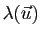 $ \lambda(\u)$