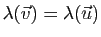 $ \lambda(\v)=\lambda(\u)$
