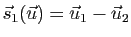 $ \vec s_1(\u)=\u_1-\u_2$