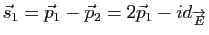 $ \vec s_1=\vec p_1-\vec p_2=2\vec p_1-id_{\overrightarrow{E}}$
