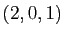 $ (2,0,1)$