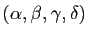 $ (\alpha,\beta,\gamma,\delta)$