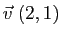 $ \v\;(2,1)$