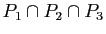 $ P_1 \cap P_2 \cap P_3$