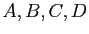 $ A,B,C,D$