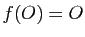$ f(O)=O$