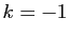 $ k=-1$