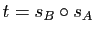 $ t=s_B\circ s_A$