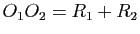 $ O_1O_2=R_1+R_2$