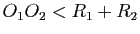 $ O_1O_2<R_1+R_2$
