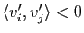 $ \langle v'_i,v'_j\rangle <0$