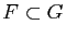 $ F\subset G$