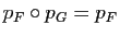$ p_F \circ p_G=p_F$