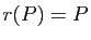 $ r(P)=P$