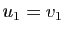$ u_1=v_1$
