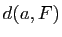$ d(a,F)$