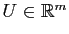 $ U\in \mathbb{R}^m$