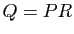 $ Q=PR$