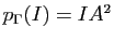 $ p_\Gamma(I)=IA^2$
