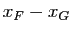 $ x_F-x_G$