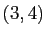 $ (3,4)$