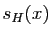$ s_H(x)$