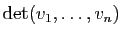 $ \mathrm{det}(v_1,\dots,v_n)$
