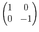 $ \begin{pmatrix}1 & 0\\ 0 & -1\end{pmatrix}$