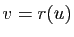 $ v=r(u)$