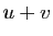 $ u+v$