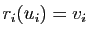 $ r_i(u_i)=v_i$