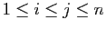 $ 1\leq i \leq j \leq n$