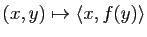 $ (x,y)\mapsto \la x,f(y) \ra$