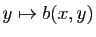 $ y\mapsto b(x,y)$