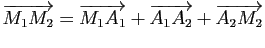 $ \vv{M_1M_2}=\vv{M_1A_1}+\vv{A_1A_2}+\vv{A_2M_2}$
