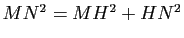 $ MN^2=MH^2+HN^2$
