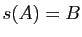 $ s(A)=B$