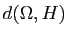 $ d(\Omega,H)$