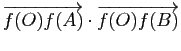 $\displaystyle \vv{f(O)f(A)}\cdot \vv{f(O)f(B)}$