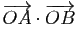 $\displaystyle \vv{OA}\cdot\vv{OB}$