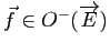 $ \f\in O^-(\E)$