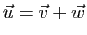 $ \u=\v+\w$