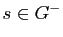 $ s\in G^-$