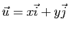 $ \vec u=x\vi+y\vj$