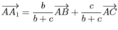 $ \vv{AA_1}=\dfrac{b}{b+c} \vv{AB} + \dfrac{c}{b+c} \vv{AC}$