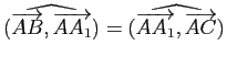 $ \widehat{(\vv{AB},\vv{AA_1})}= \widehat{(\vv{AA_1},\vv{AC})}$